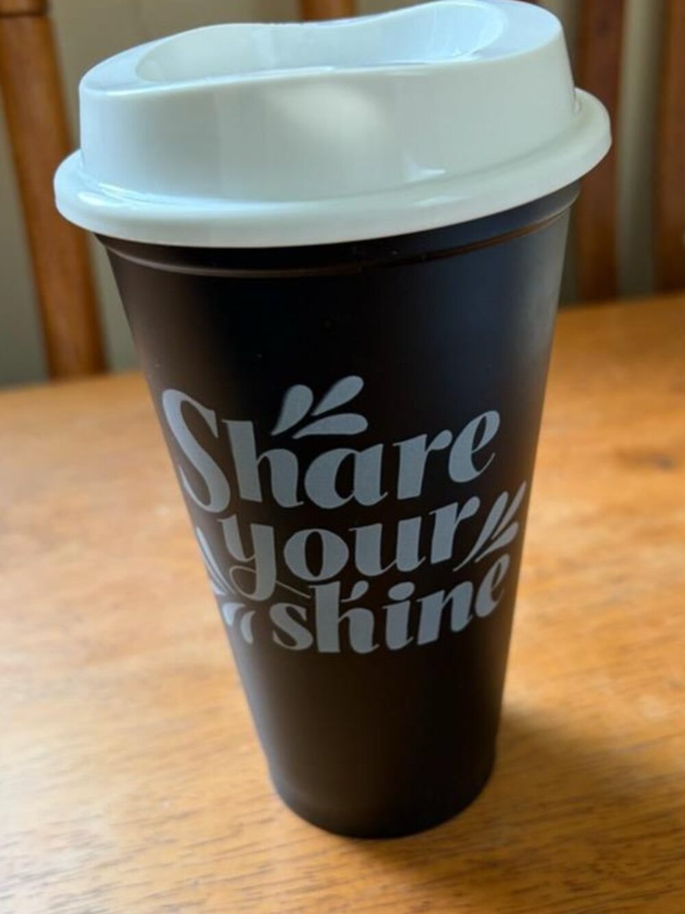 Starbucks 2012 Share Your Shine 16 oz Reusable Plastic Cup